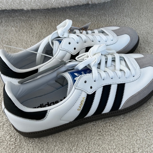 Brand new never worn Adidas Samba OG “White/Black” sneakers size Men’s US 8 - Picture 7 of 10